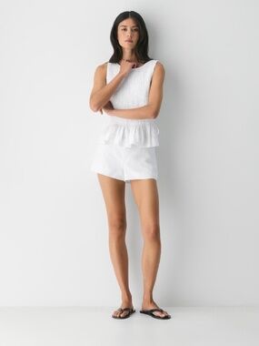EUC ARITZIA x WILFRED - White Morland Linen Top, Small